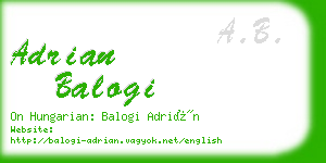 adrian balogi business card